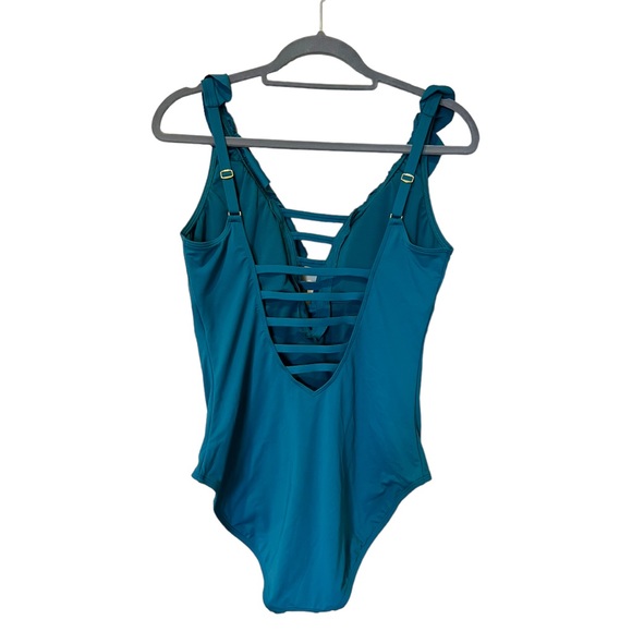 Bleu Rod Beattie Lace Down One Piece Swimsuit in Oceanside (12) - Picture 3 of 8